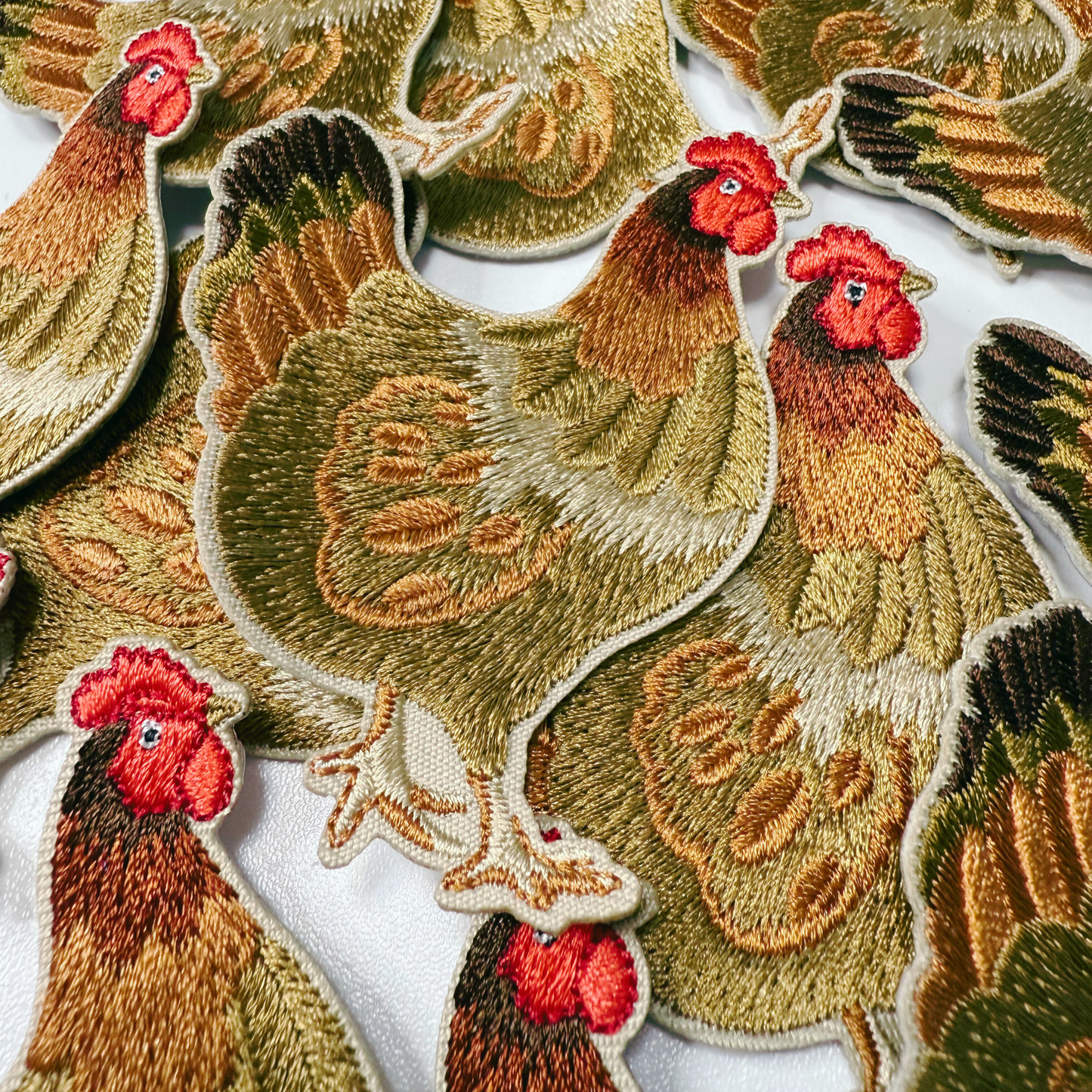 3" Chicken -  Embroidered Hat Patch: Embroidered Patch