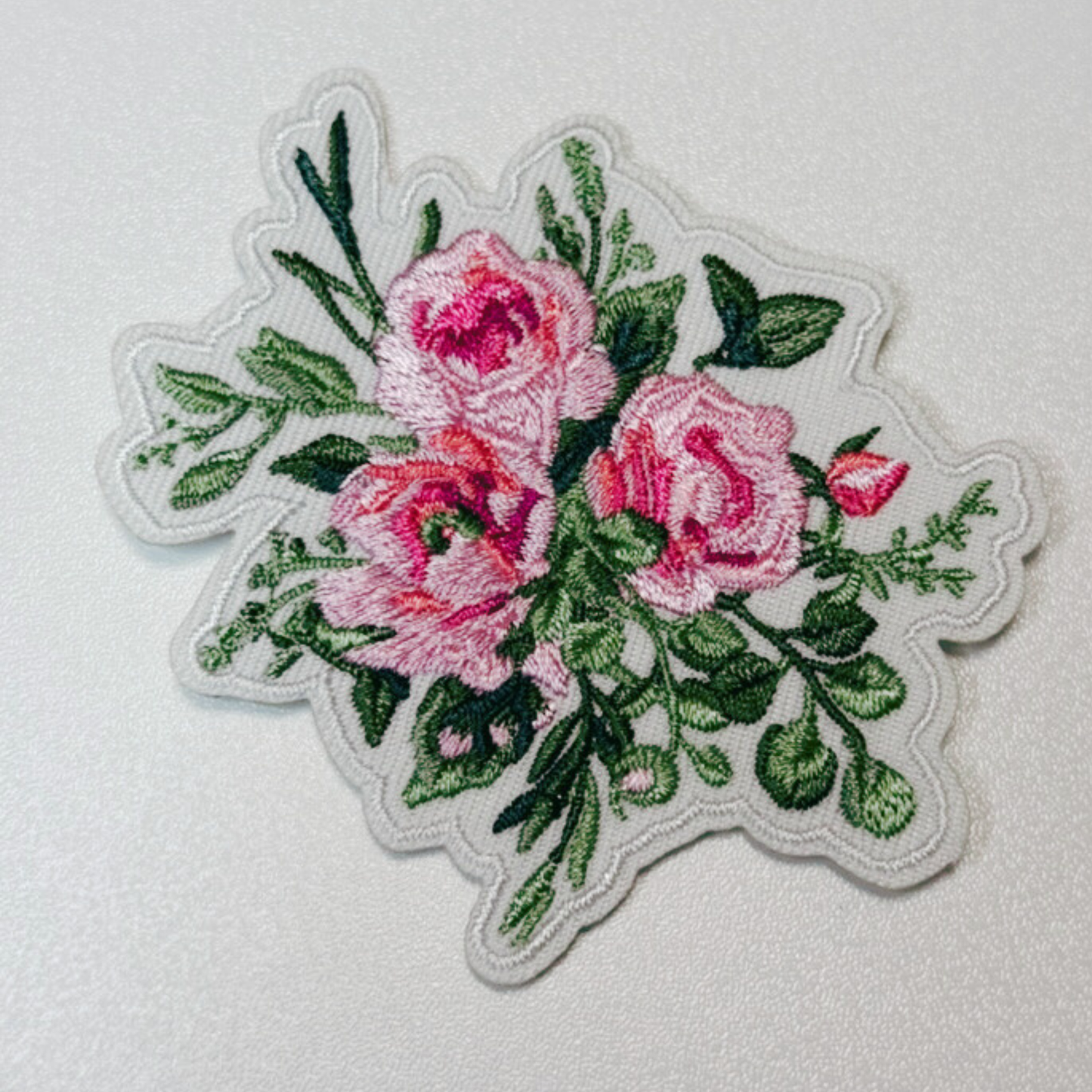 3" Floral iron on Patch  -  Embroidered Hat Patch: Embroidered Patch
