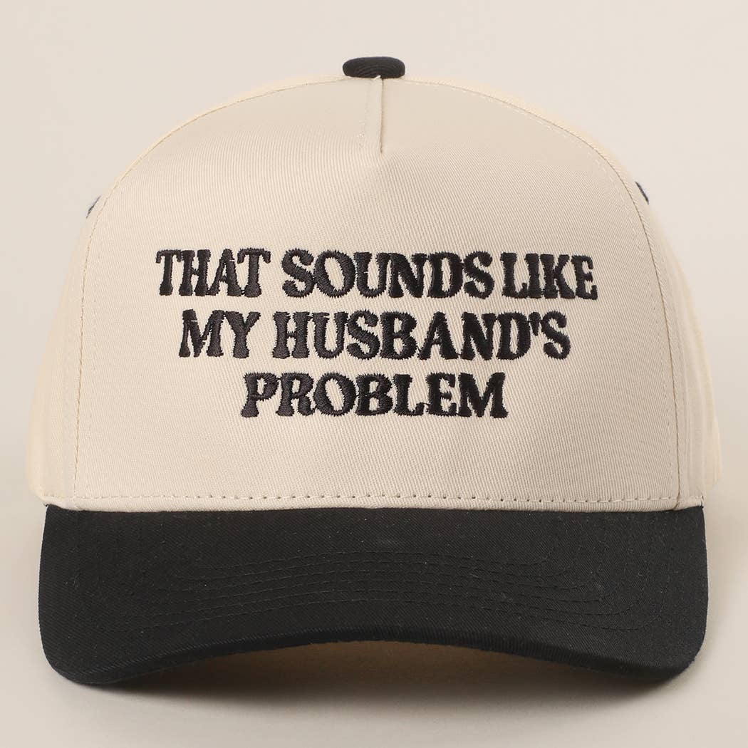 THAT SOUNDS LIKE..Embroidered Two-Tone Trucker Hat: LIGHT PINK / One Size