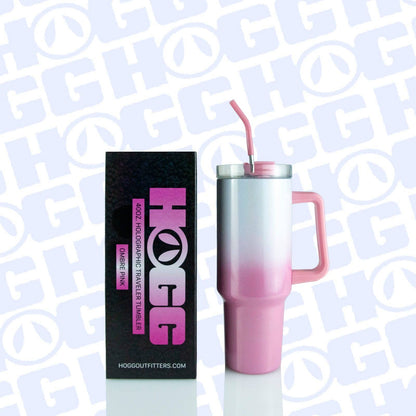 40oz SUBLIMATION CLEAR TRAVELER TUMBLER: OMBRE MINT