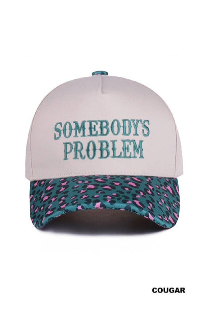 `.0731 Somebody's Problem Two Tone Canvas Cotton Cap SI-28471: ASH MOCHA-186973 / OS