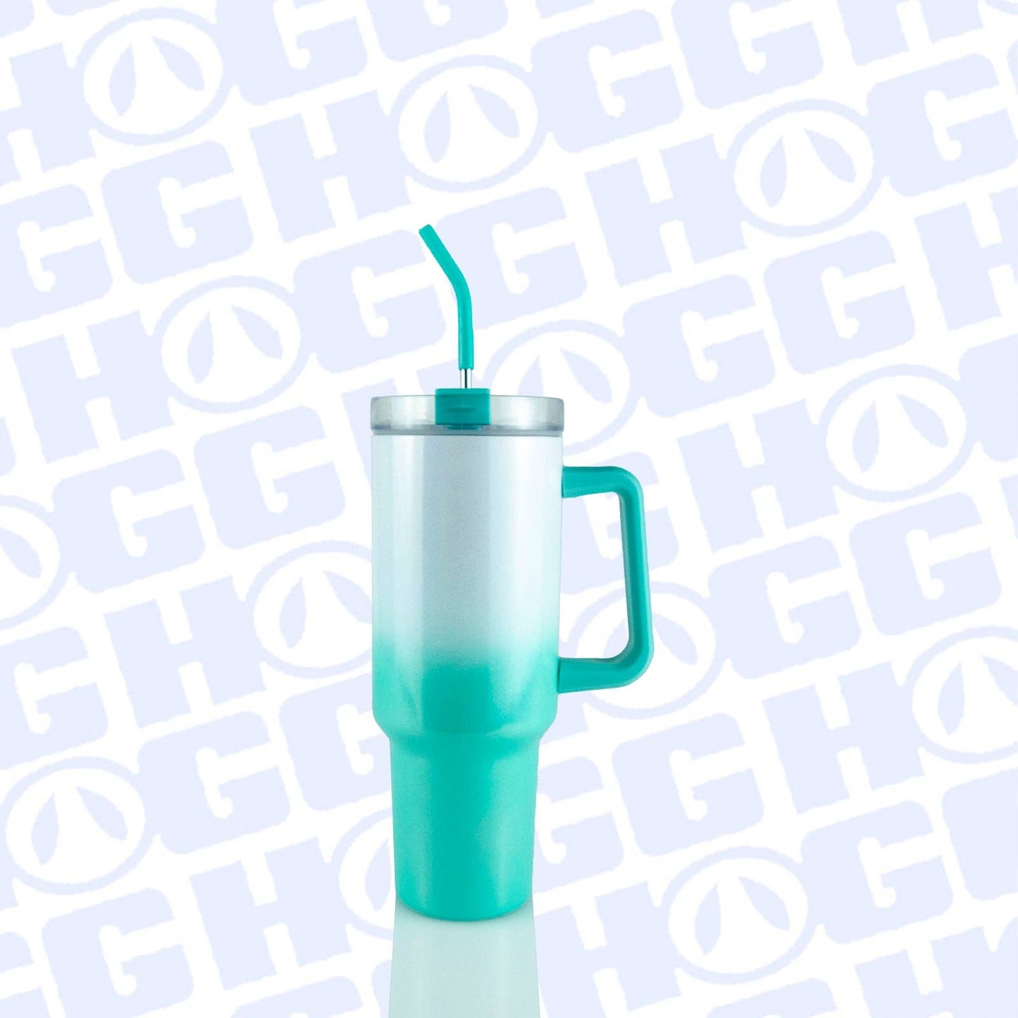 40oz SUBLIMATION CLEAR TRAVELER TUMBLER: OMBRE PINK