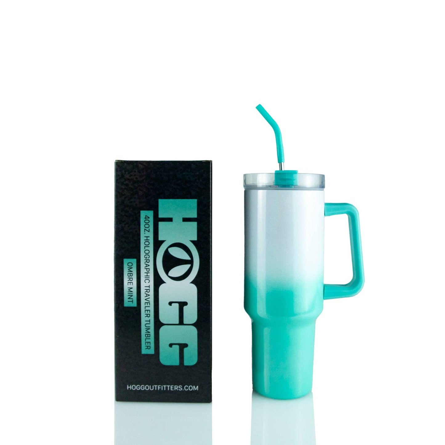 40oz SUBLIMATION CLEAR TRAVELER TUMBLER: WHITE