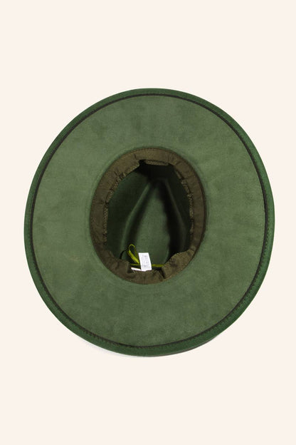 Double Rope Braid Fedora Hat Black