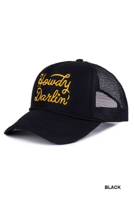 Howdy Darlin Mesh Trucker Cap: ASH MOCHA / 1 (ONE SIZE)