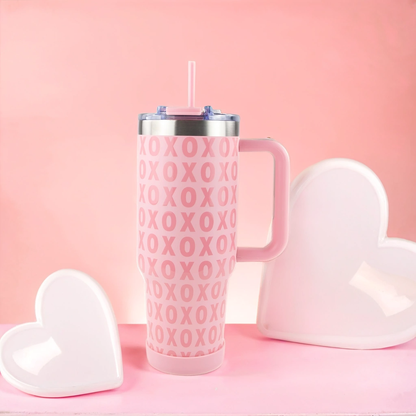 40oz POWDER COATED BIG SWIG TUMBLER - VALENTINE'S COLLECTION: Conversation Heart