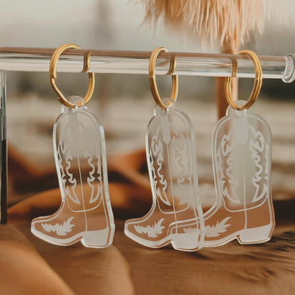 Bulk Order of 100 Cowboy Boot Keychains: Gold
