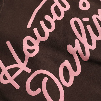 HOWDY DARLIN' Heavyweight Crewneck Sweatshirt: GARNET / M