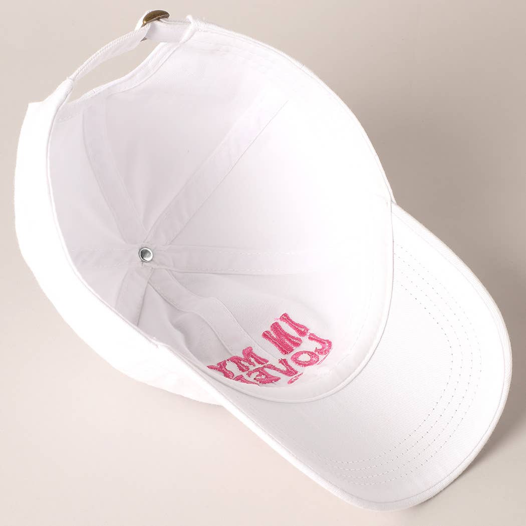 Embroidered Letters In My Lover Era Baseball Cap: Pink / ONE SIZE
