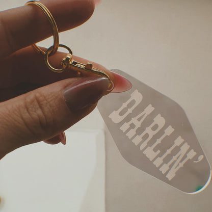 Darlin' Keychain Western Keychains Western Accessory: Gold