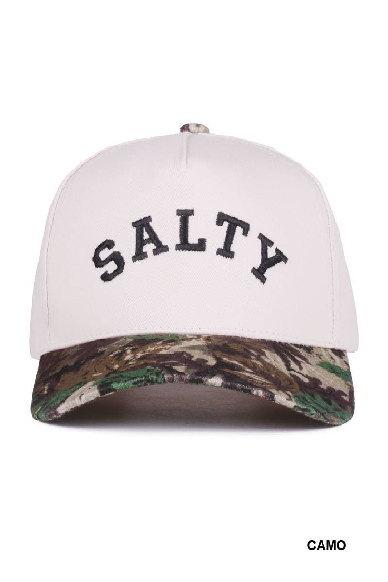 Salty Two-tone Canvas Cotton Cap: CAMO / 1 (ONE SIZE)