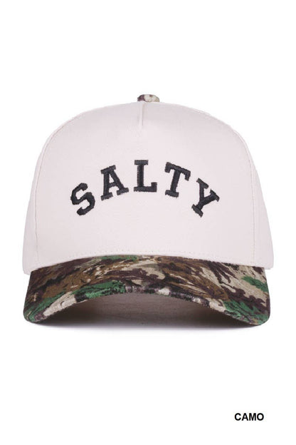 Salty Two-tone Canvas Cotton Cap: CAMO / 1 (ONE SIZE)