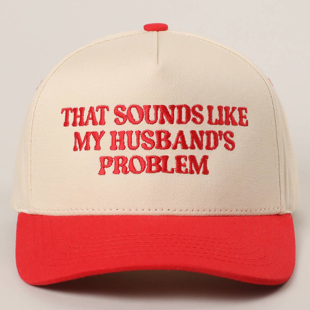 THAT SOUNDS LIKE..Embroidered Two-Tone Trucker Hat: LIGHT PINK / One Size