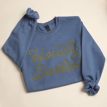 HOWDY DARLIN' Heavyweight Crewneck Sweatshirt: GARNET / S