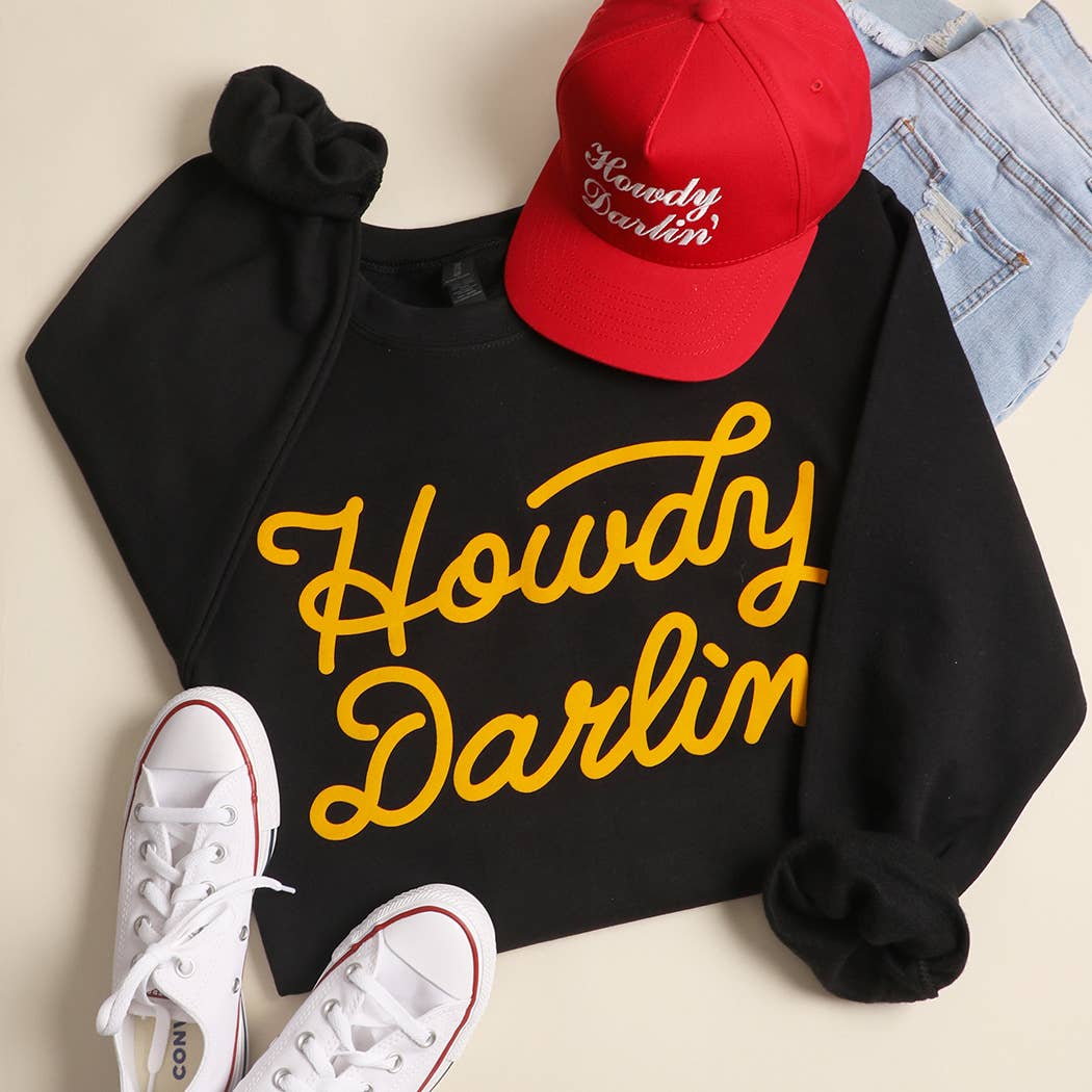 HOWDY DARLIN' Heavyweight Crewneck Sweatshirt: GARNET / L