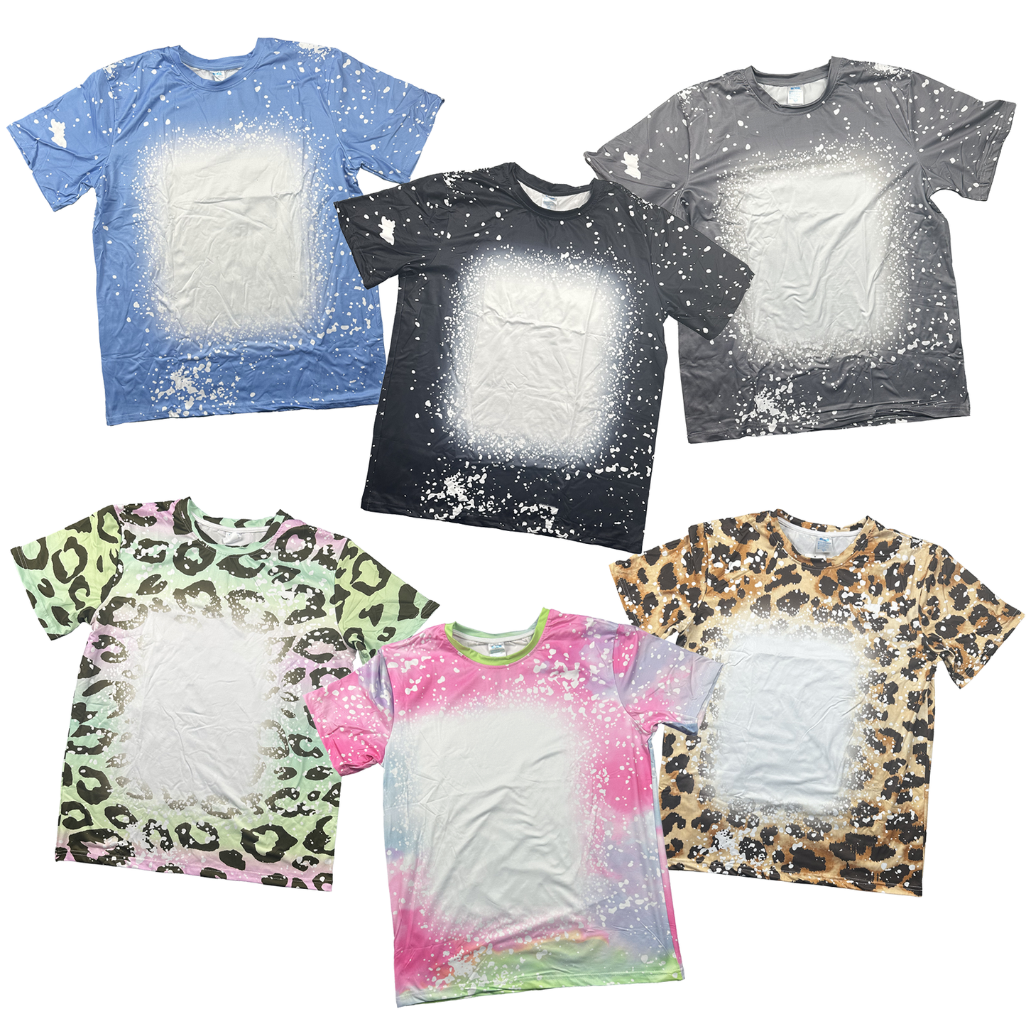 SUBLIMATION T-SHIRTS - BLEACHED: Tie Dye / Medium