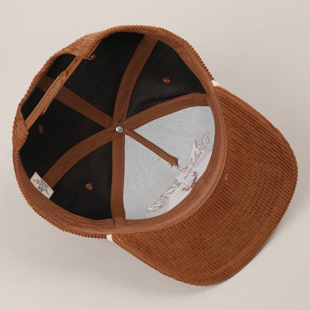 SMALL TOWN COWGIRL Corduroy Rope Trucker Hat: SAGE / One Size