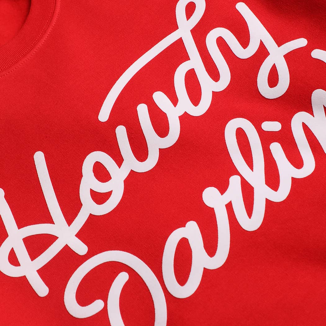 HOWDY DARLIN' Heavyweight Crewneck Sweatshirt: GARNET / M
