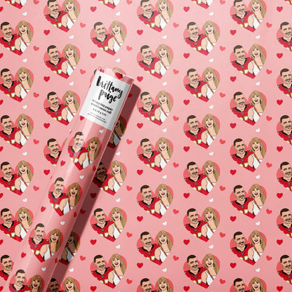 TayTrav Love Valentine's Wrapping Paper Roll
