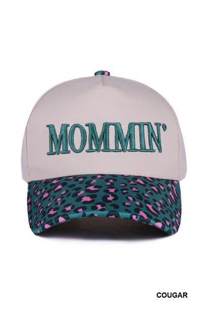 `.0724 Mommin' Two Tone Canvas Cotton Cap SI-28390: DENIM-189440 / OS