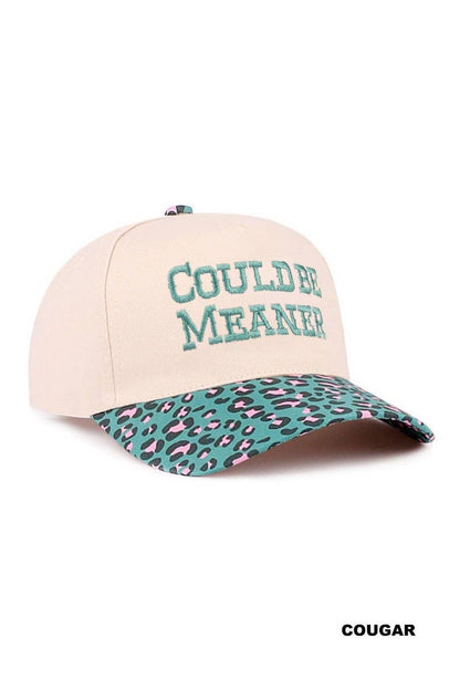 .1208 Could Be Meaner Two Tone Cotton Cap SI-29120: ASH MOCHA-192075 / OS