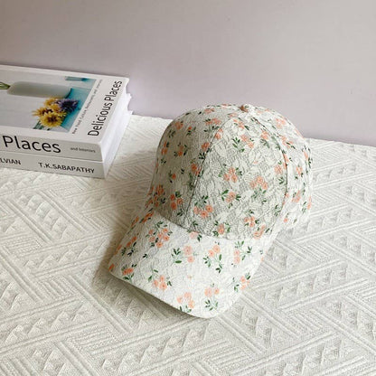 FLORAL CASUAL BASEBALL CAP | 40HW736: Blue