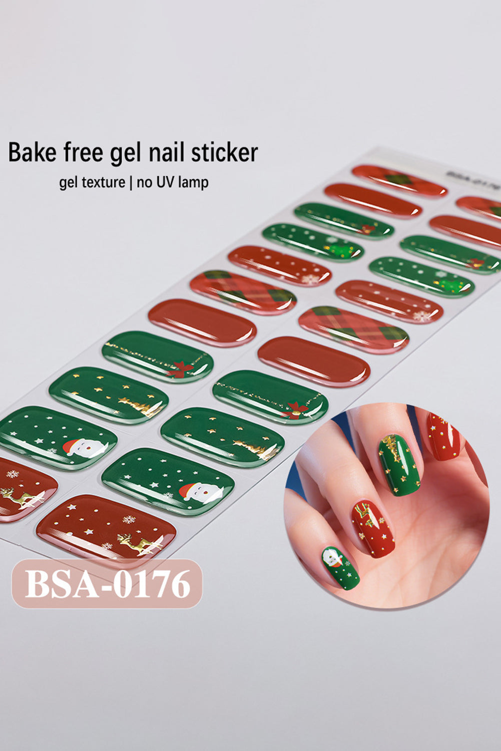 Fiery Red Christmas Baking Free Nail Stickers