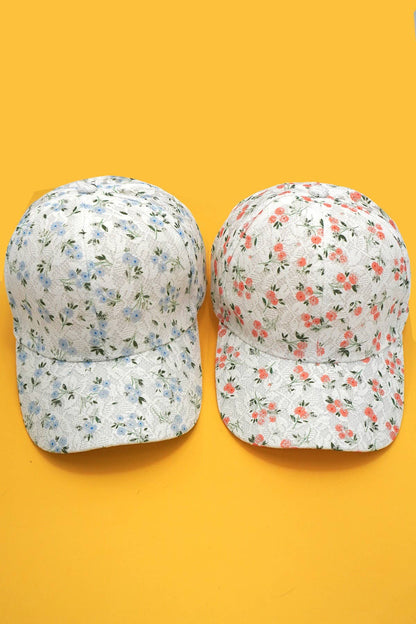 FLORAL CASUAL BASEBALL CAP | 40HW736: Peach